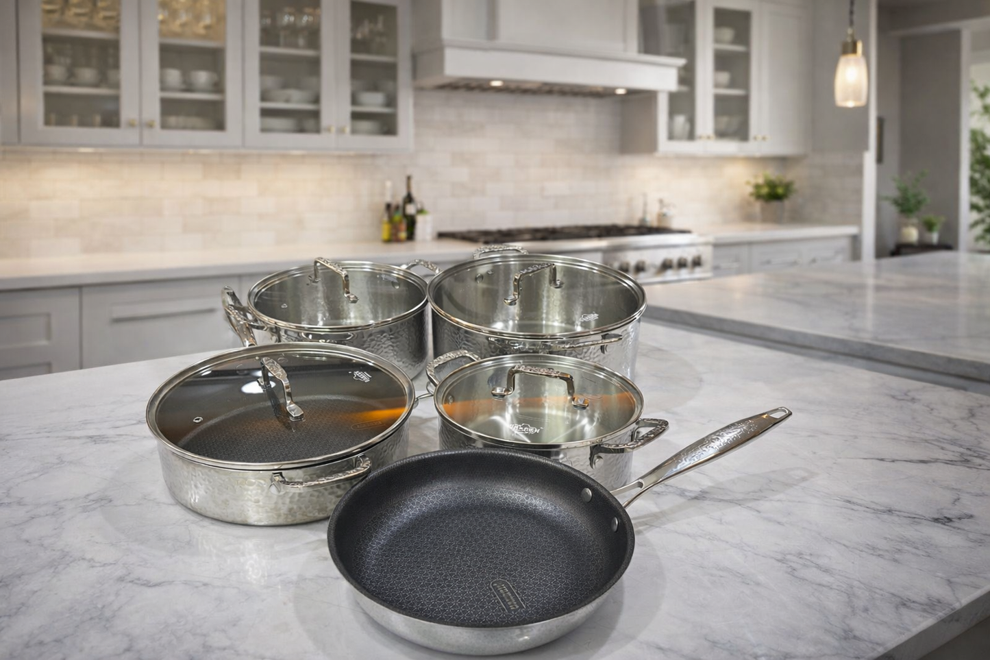 9pcs 3ply stainless cookwares