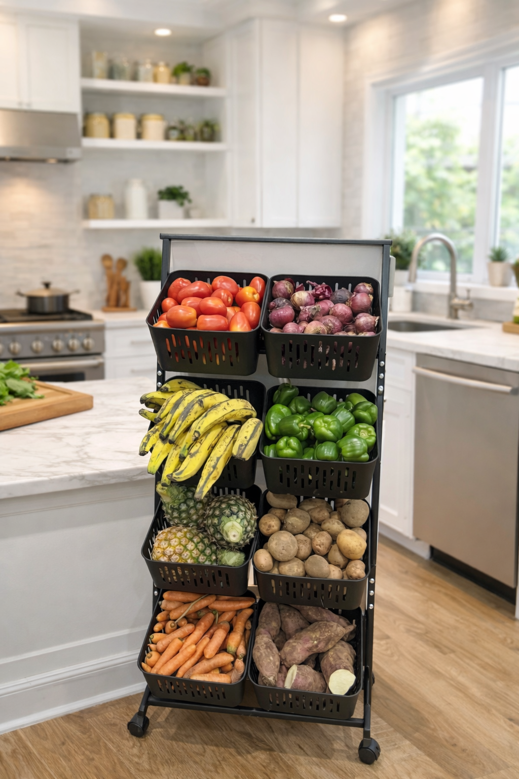 4 tier fruit rack