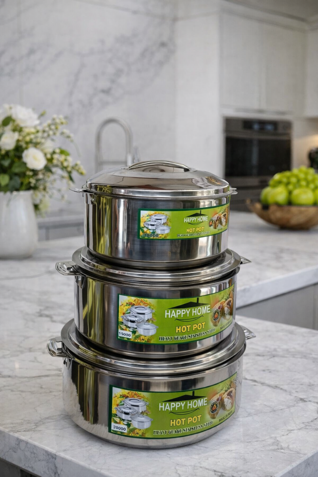 3 pcs big hotpots (10l,15l,20l)