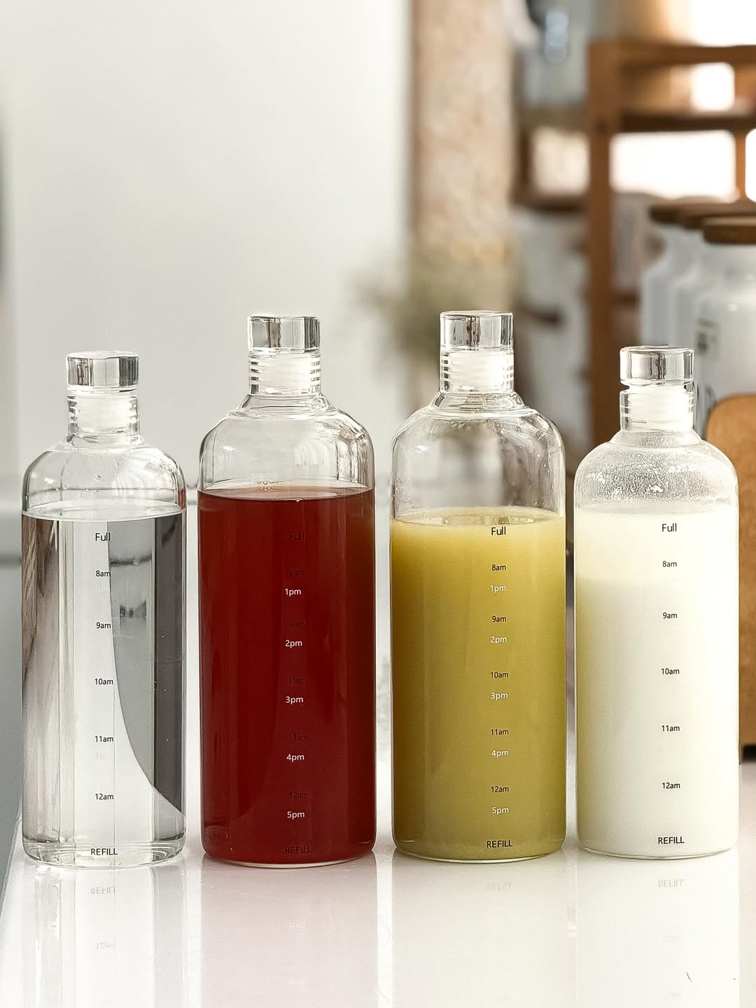 Glass storage bottle