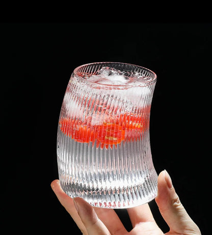 Ribbed wavy glasses 6pcs