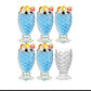 6 pcs scale glasses
