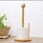 Bamboo kitchen towel holder