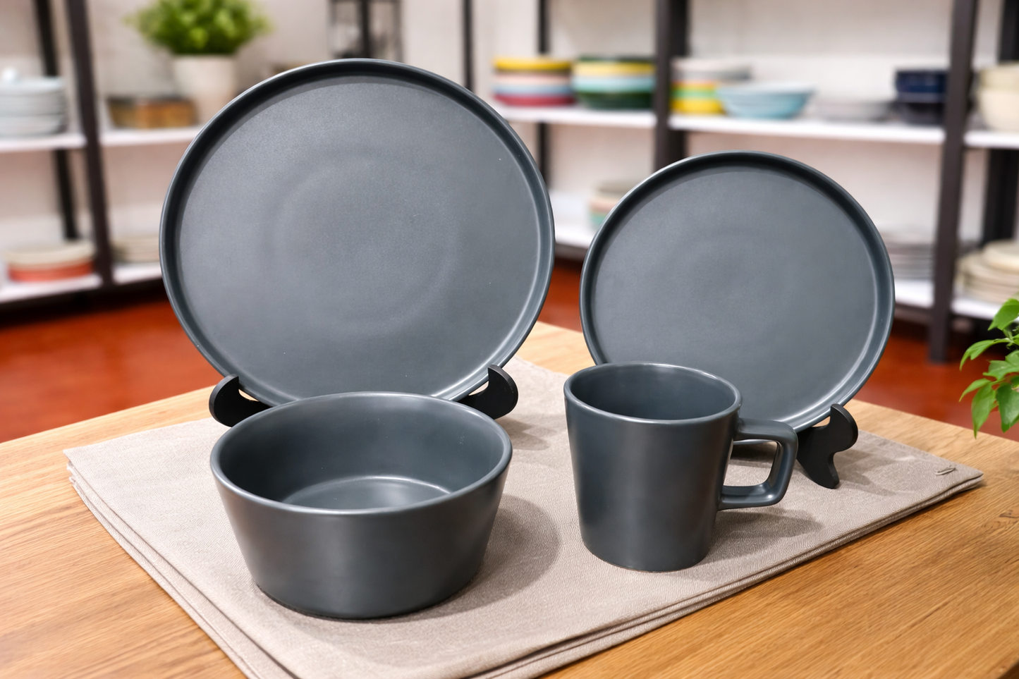24pcs grey dinner set