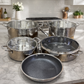 9pcs 3ply stainless cookwares