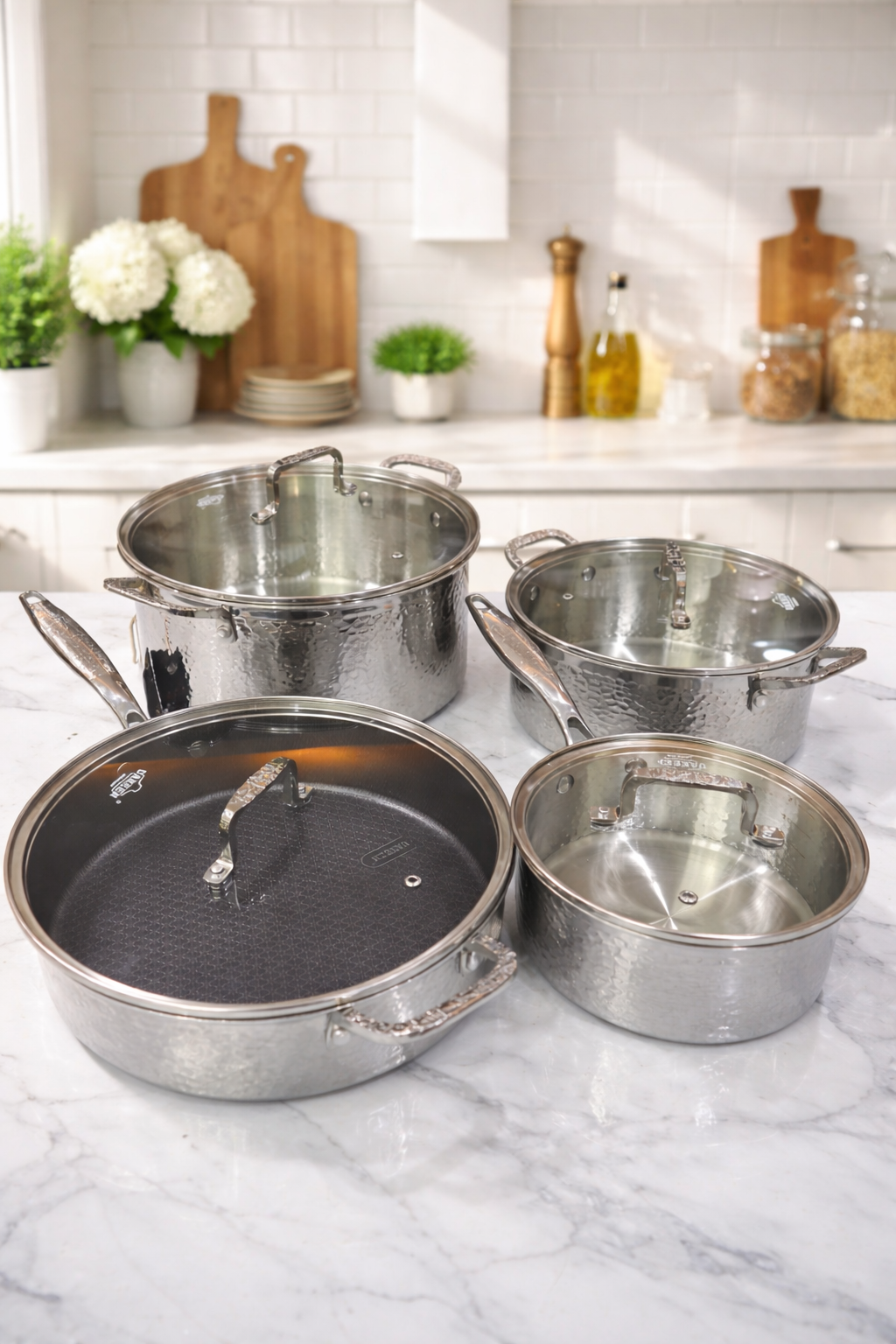 9pcs 3ply stainless steel cookware