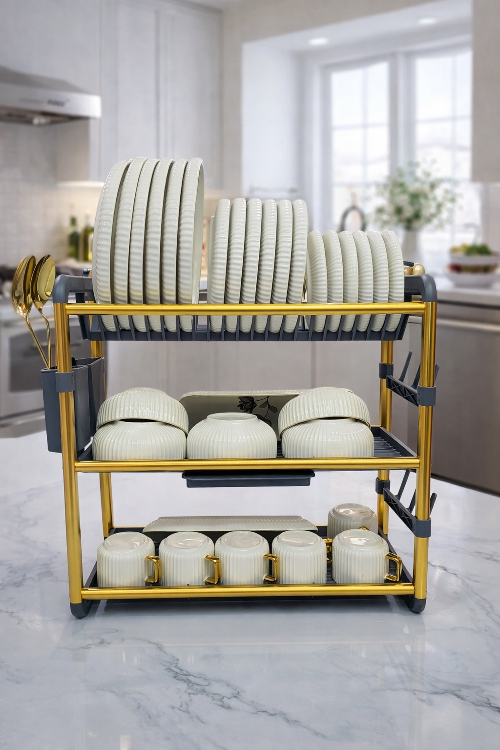 3 Tier plastic dishrack