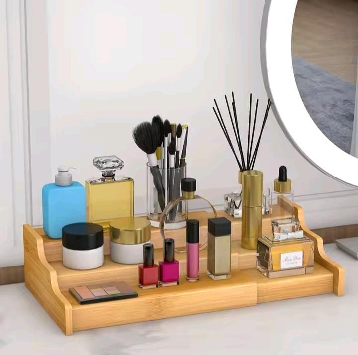 Expandable bamboo organiser