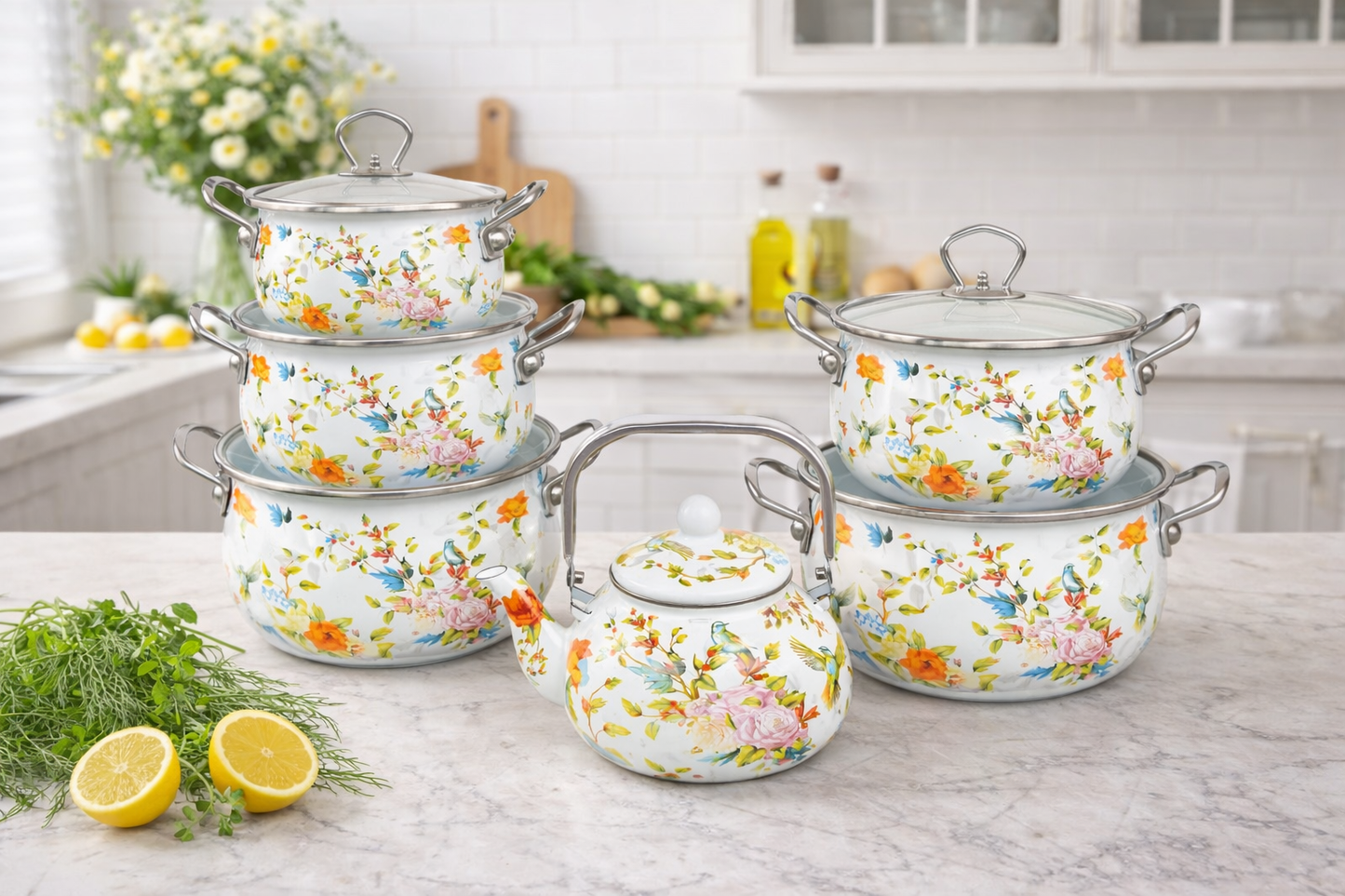 Signature enamel cookware